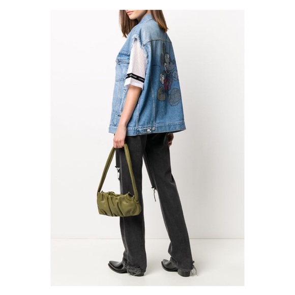 New! Rare LIU JO Disney Minnie Mouse Oversized Denim Vest - Picture 4 of 13